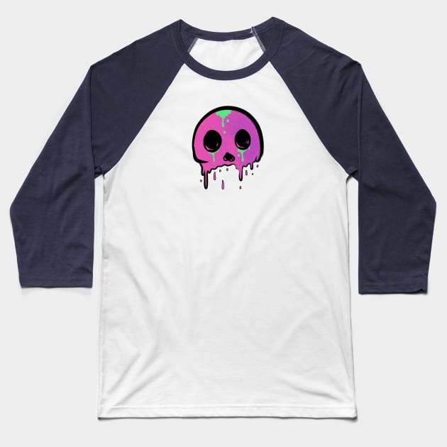 skull Baseball T-Shirt by yud art